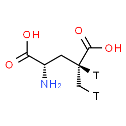 ChemSpider 2D Image | (4S)-4-(~3~H_1_)Methyl-L-(4-~3~H)glutamic acid | C6H9T2NO4