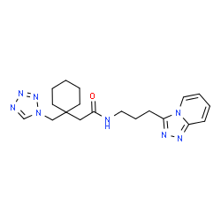 ChemSpider 2D Image | 2-[1-(1H-Tetrazol-1-ylmethyl)cyclohexyl]-N-[3-([1,2,4]triazolo[4,3-a]pyridin-3-yl)propyl]acetamide | C19H26N8O