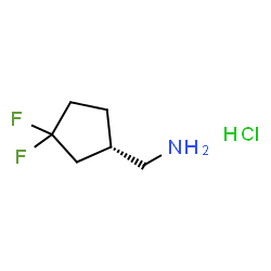 ChemSpider 2D Image | 1-[(1S)-3,3-Difluorocyclopentyl]methanamine hydrochloride (1:1) | C6H12ClF2N