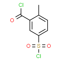 ChemSpider 2D Image | 5-(Chlorosulfonyl)-2-methylbenzoyl chloride | C8H6Cl2O3S