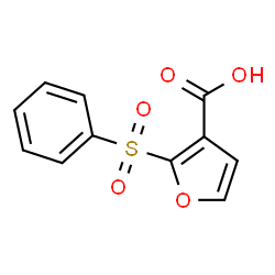 ChemSpider 2D Image | 2-(Phenylsulfonyl)-3-furoic acid | C11H8O5S