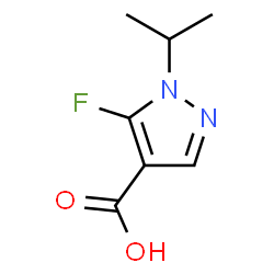 ChemSpider 2D Image | 5-Fluoro-1-isopropyl-1H-pyrazole-4-carboxylic acid | C7H9FN2O2