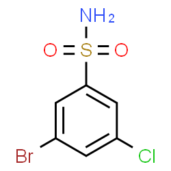 ChemSpider 2D Image | 3-Bromo-5-chlorobenzenesulfonamide | C6H5BrClNO2S