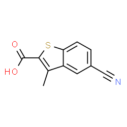 ChemSpider 2D Image | 5-Cyano-3-methyl-1-benzothiophene-2-carboxylic acid | C11H7NO2S