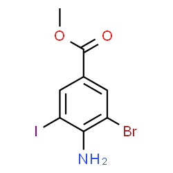 ChemSpider 2D Image | Methyl 4-amino-3-bromo-5-iodobenzoate | C8H7BrINO2