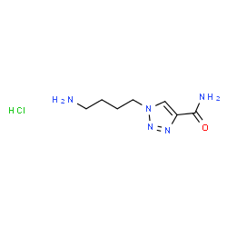 ChemSpider 2D Image | 1-(4-Aminobutyl)-1H-1,2,3-triazole-4-carboxamide hydrochloride (1:1) | C7H14ClN5O