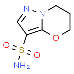 ChemSpider 2D Image | 6,7-Dihydro-5H-pyrazolo[5,1-b][1,3]oxazine-3-sulfonamide | C6H9N3O3S