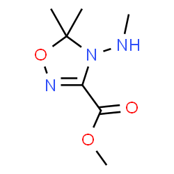 ChemSpider 2D Image | Methyl 5,5-dimethyl-4-(methylamino)-4,5-dihydro-1,2,4-oxadiazole-3-carboxylate | C7H13N3O3
