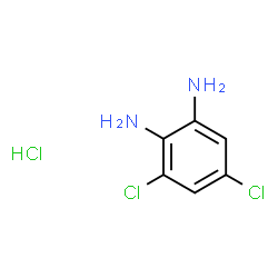 ChemSpider 2D Image | 3,5-Dichloro-1,2-benzenediamine hydrochloride (1:1) | C6H7Cl3N2