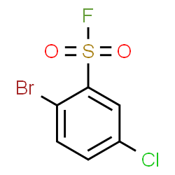 ChemSpider 2D Image | 2-Bromo-5-chlorobenzenesulfonyl fluoride | C6H3BrClFO2S