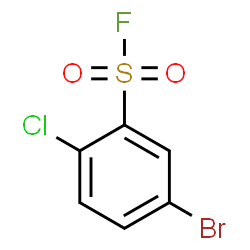 ChemSpider 2D Image | 5-Bromo-2-chlorobenzenesulfonyl fluoride | C6H3BrClFO2S