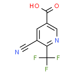 ChemSpider 2D Image | 5-Cyano-6-(trifluoromethyl)nicotinic acid | C8H3F3N2O2