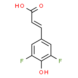 ChemSpider 2D Image | (2E)-3-(3,5-Difluoro-4-hydroxyphenyl)acrylic acid | C9H6F2O3