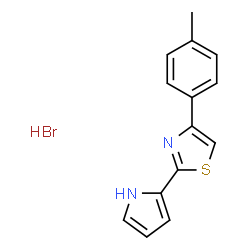 ChemSpider 2D Image | 4-(4-Methylphenyl)-2-(1H-pyrrol-2-yl)-1,3-thiazole hydrobromide (1:1) | C14H13BrN2S