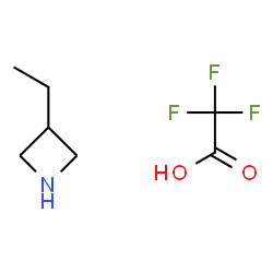 ChemSpider 2D Image | 3-Ethylazetidine trifluoroacetate (1:1) | C7H12F3NO2