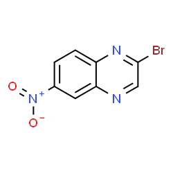ChemSpider 2D Image | 2-Bromo-6-nitroquinoxaline | C8H4BrN3O2
