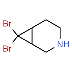 ChemSpider 2D Image | 7,7-Dibromo-3-azabicyclo[4.1.0]heptane | C6H9Br2N