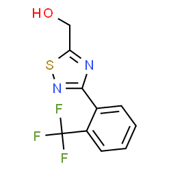 ChemSpider 2D Image | {3-[2-(Trifluoromethyl)phenyl]-1,2,4-thiadiazol-5-yl}methanol | C10H7F3N2OS