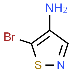 ChemSpider 2D Image | 5-Bromo-1,2-thiazol-4-amine | C3H3BrN2S