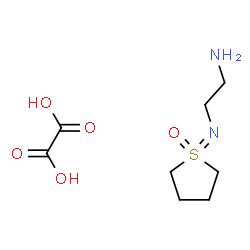 ChemSpider 2D Image | 2-[(1-Oxidotetrahydro-1H-1lambda~4~-thiophen-1-ylidene)amino]ethanamine ethanedioate (1:1) | C8H16N2O5S
