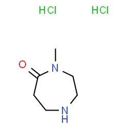 ChemSpider 2D Image | 4-Methyl-1,4-diazepan-5-one dihydrochloride | C6H14Cl2N2O