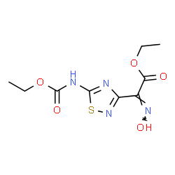 ChemSpider 2D Image | Ethyl (2E)-{5-[(ethoxycarbonyl)amino]-1,2,4-thiadiazol-3-yl}(hydroxyimino)acetate | C9H12N4O5S