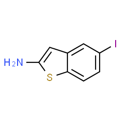 ChemSpider 2D Image | 5-Iodo-1-benzothiophen-2-amine | C8H6INS
