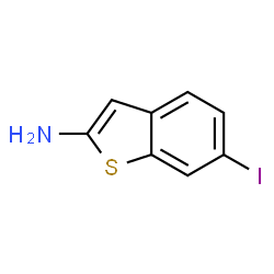 ChemSpider 2D Image | 6-Iodo-1-benzothiophen-2-amine | C8H6INS