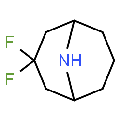 ChemSpider 2D Image | 3,3-Difluoro-9-azabicyclo[3.3.1]nonane | C8H13F2N