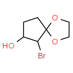 ChemSpider 2D Image | 6-Bromo-1,4-dioxaspiro[4.4]nonan-7-ol | C7H11BrO3