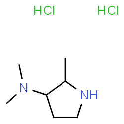 ChemSpider 2D Image | N,N,2-Trimethyl-3-pyrrolidinamine dihydrochloride | C7H18Cl2N2