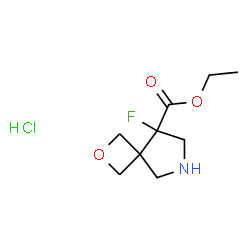 ChemSpider 2D Image | ethyl 8-fluoro-2-oxa-6-azaspiro[3.4]octane-8-carboxylate hydrochloride | C9H15ClFNO3