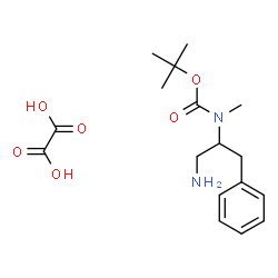 ChemSpider 2D Image | 2-Methyl-2-propanyl (1-amino-3-phenyl-2-propanyl)methylcarbamate ethanedioate (1:1) | C17H26N2O6