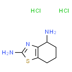 ChemSpider 2D Image | 4,5,6,7-Tetrahydro-1,3-benzothiazole-2,4-diamine dihydrochloride | C7H13Cl2N3S