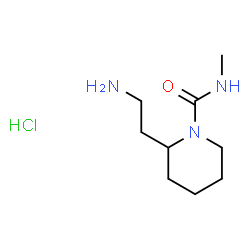 ChemSpider 2D Image | 2-(2-Aminoethyl)-N-methyl-1-piperidinecarboxamide hydrochloride (1:1) | C9H20ClN3O