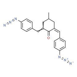 ChemSpider 2D Image | (2Z,6E)-2,6-Bis(4-azidobenzylidene)-4-methylcyclohexanone | C21H18N6O