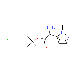 ChemSpider 2D Image | 2-Methyl-2-propanyl amino(1-methyl-1H-pyrazol-5-yl)acetate hydrochloride (1:1) | C10H18ClN3O2