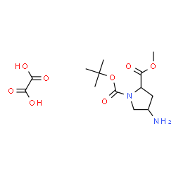 ChemSpider 2D Image | 2-Methyl 1-(2-methyl-2-propanyl) 4-amino-1,2-pyrrolidinedicarboxylate ethanedioate (1:1) | C13H22N2O8