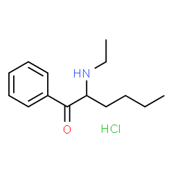 ChemSpider 2D Image | 2-(Ethylamino)-1-phenyl-1-hexanone hydrochloride (1:1) | C14H22ClNO