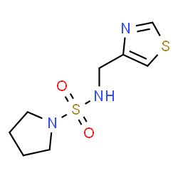 ChemSpider 2D Image | N-(1,3-Thiazol-4-ylmethyl)-1-pyrrolidinesulfonamide | C8H13N3O2S2
