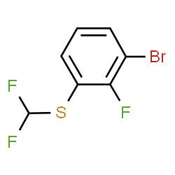 ChemSpider 2D Image | 1-Bromo-3-[(difluoromethyl)sulfanyl]-2-fluorobenzene | C7H4BrF3S