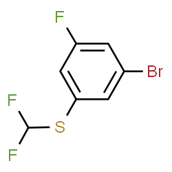 ChemSpider 2D Image | 1-Bromo-3-[(difluoromethyl)sulfanyl]-5-fluorobenzene | C7H4BrF3S