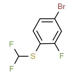ChemSpider 2D Image | 4-Bromo-1-[(difluoromethyl)sulfanyl]-2-fluorobenzene | C7H4BrF3S