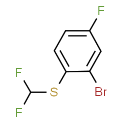 ChemSpider 2D Image | 2-Bromo-1-[(difluoromethyl)sulfanyl]-4-fluorobenzene | C7H4BrF3S