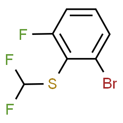 ChemSpider 2D Image | 1-Bromo-2-[(difluoromethyl)sulfanyl]-3-fluorobenzene | C7H4BrF3S