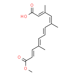 ChemSpider 2D Image | (2E,4Z,6E,8E,10E)-12-Methoxy-3,5,9-trimethyl-12-oxo-2,4,6,8,10-dodecapentaenoic acid | C16H20O4