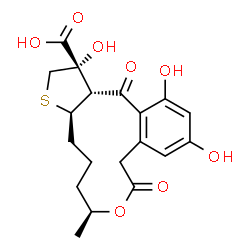 ChemSpider 2D Image | cyclothiocurvularin A | C19H22O8S