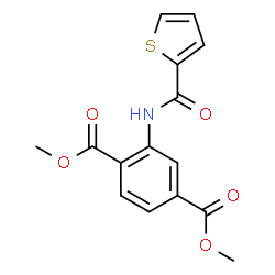 ChemSpider 2D Image | Dimethyl 2-[(2-thienylcarbonyl)amino]terephthalate | C15H13NO5S