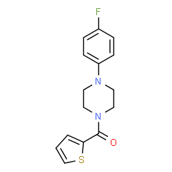 ChemSpider 2D Image | [4-(4-Fluorophenyl)-1-piperazinyl](2-thienyl)methanone | C15H15FN2OS