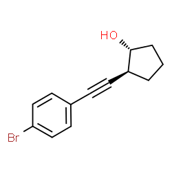 ChemSpider 2D Image | (1R,2S)-2-[(4-Bromophenyl)ethynyl]cyclopentanol | C13H13BrO